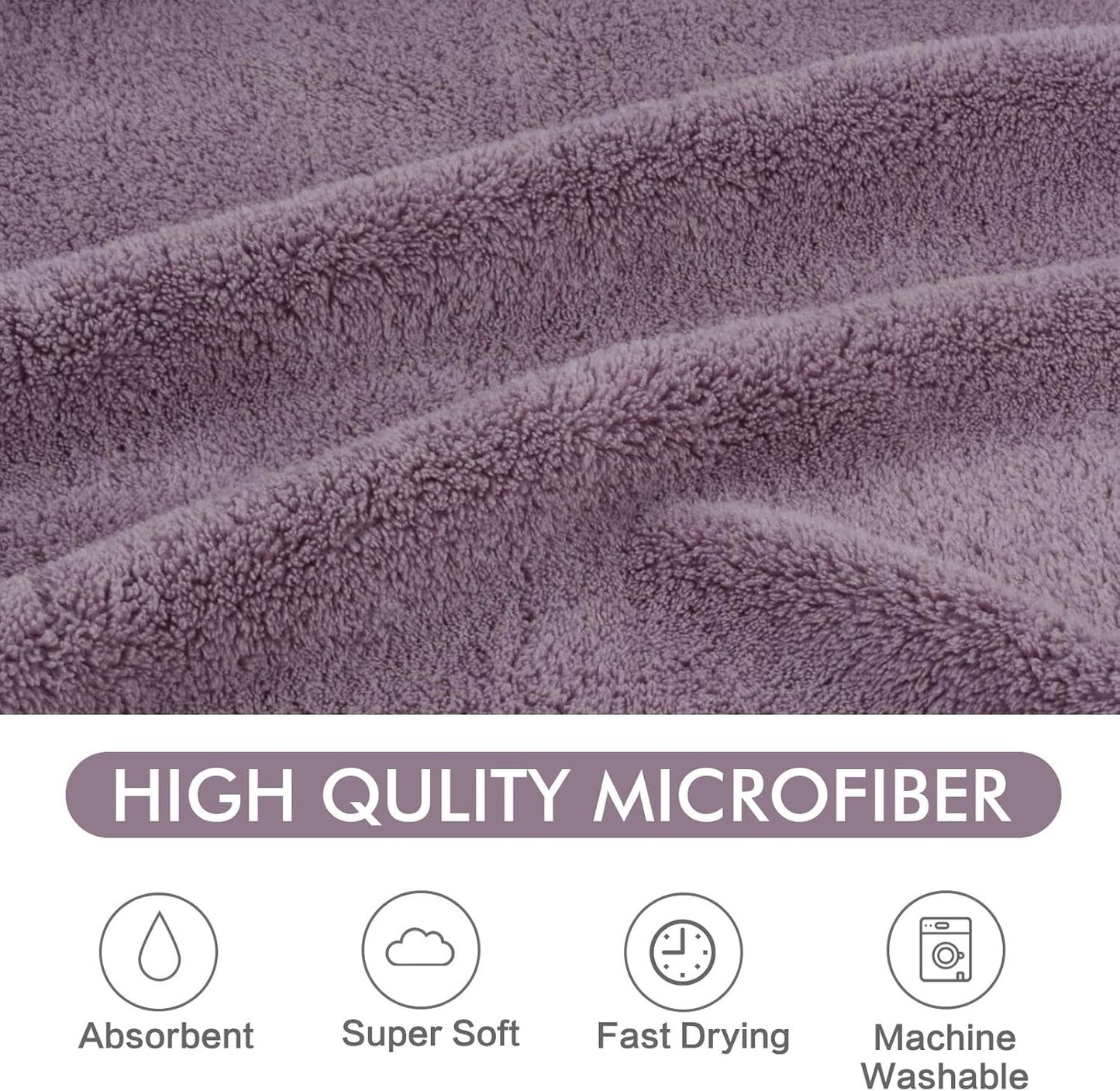 Ultra-Absorbent Microfiber Pet Towel for Dogs & Cats - Quick Drying, Lightweight, and Machine Washable in Purple with Adorable Paw Print - Perfect for Bath Time and Travel!